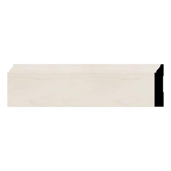 WM623 0.56 in. D x 3.25 in. W x 96 in. L Wood Maple Baseboard Moulding