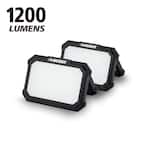 2-Pack Husky 1200 Lumens Rechargeable Magnetic Utility Light