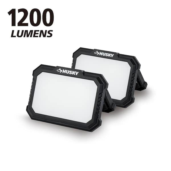 Husky 2-Pack 1200 Lumens Rechargeable Magnetic Utility Light