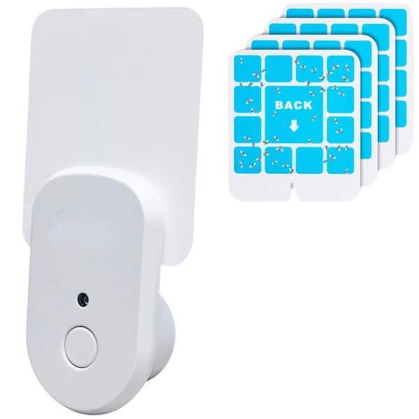 Indoor Plug-in Insect Trap, Catcher and Killer for House Flies, Mosquitoes, Fruit Flies, Gnats w/ 4-Glue Boards, 1-Pack