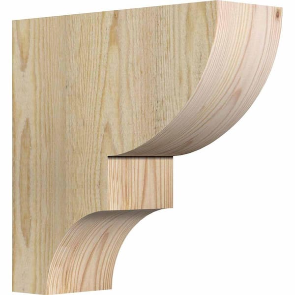 Ekena Millwork 4 in. x 12 in. x 12 in. Douglas Fir Ridgewood Rough Sawn Corbel