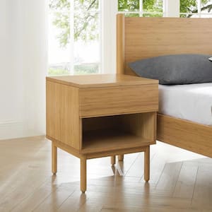 Ria 1-Drawer Caramelized Nightstand 21.55 in. H x 18.6 in. W x 18 in. L