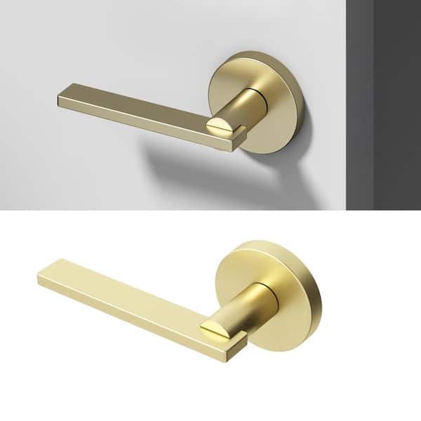 Okun Valli Metal Brushed Champagne Gold Dummy Door Handle with