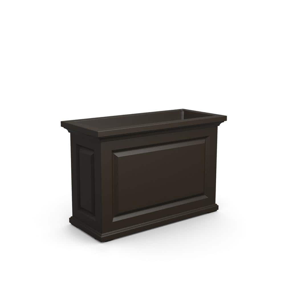 Espresso Brown Extra Large Resin Self-Watering Outdoor Planter