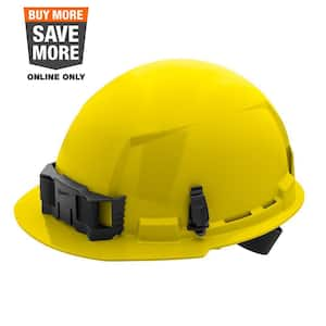 BOLT Yellow Type 1 Class E Front Brim Non-Vented Hard Hat with 4 Point Ratcheting Suspension