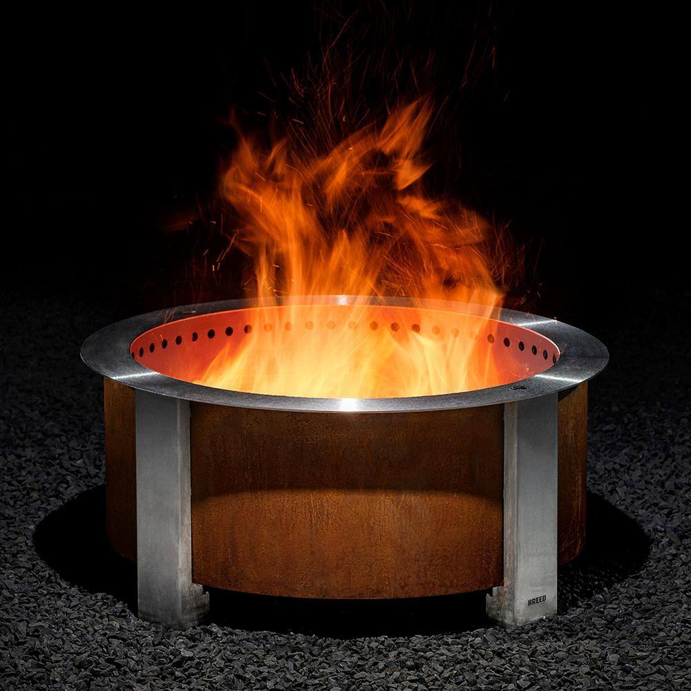 Breeo X Series 30 Smokeless Fire Pit in Corten Steel BR-X30P - The Home ...