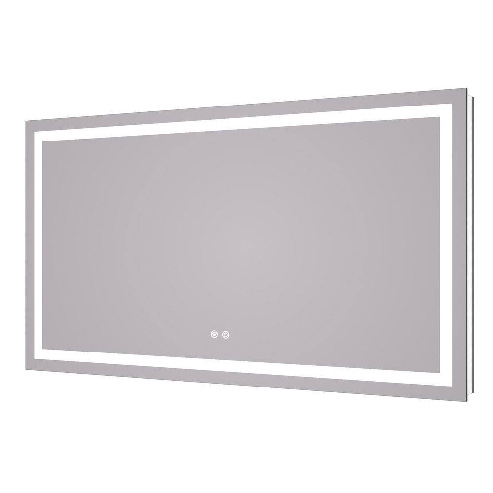 55 in. W x 30 in. H Rectangular Frameless Wall LED Lighted Bathroom Vanity Mirror with Light with Backlit and Anti-Fog price history on PriceWatchPro