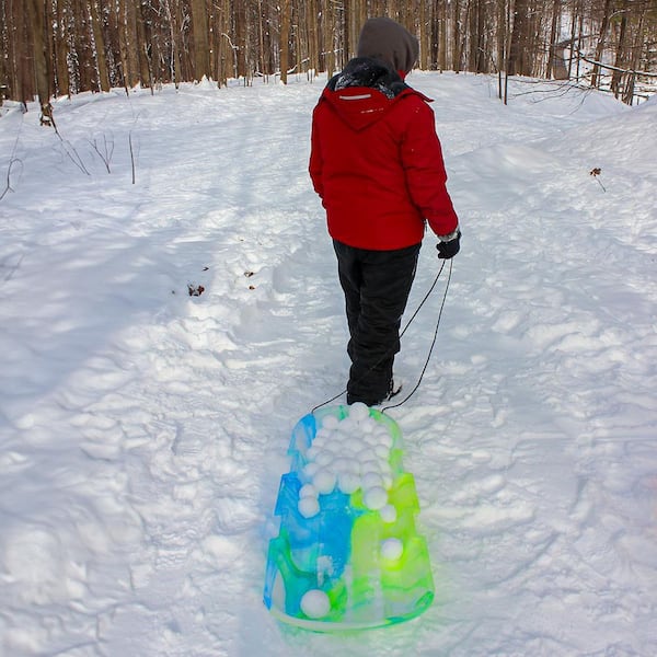 Emsco ESP Series 48 in. Day Glow Sno Twin Toboggan Sled in