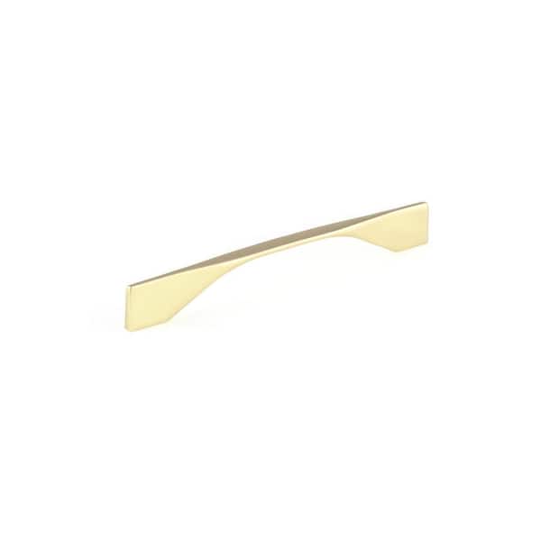 Richelieu Hardware Creston Collection 6 5/16 in. (160 mm) or 7 9/16 in. (192 mm) Brushed Gold Modern Rectangular Cabinet Bar Pull