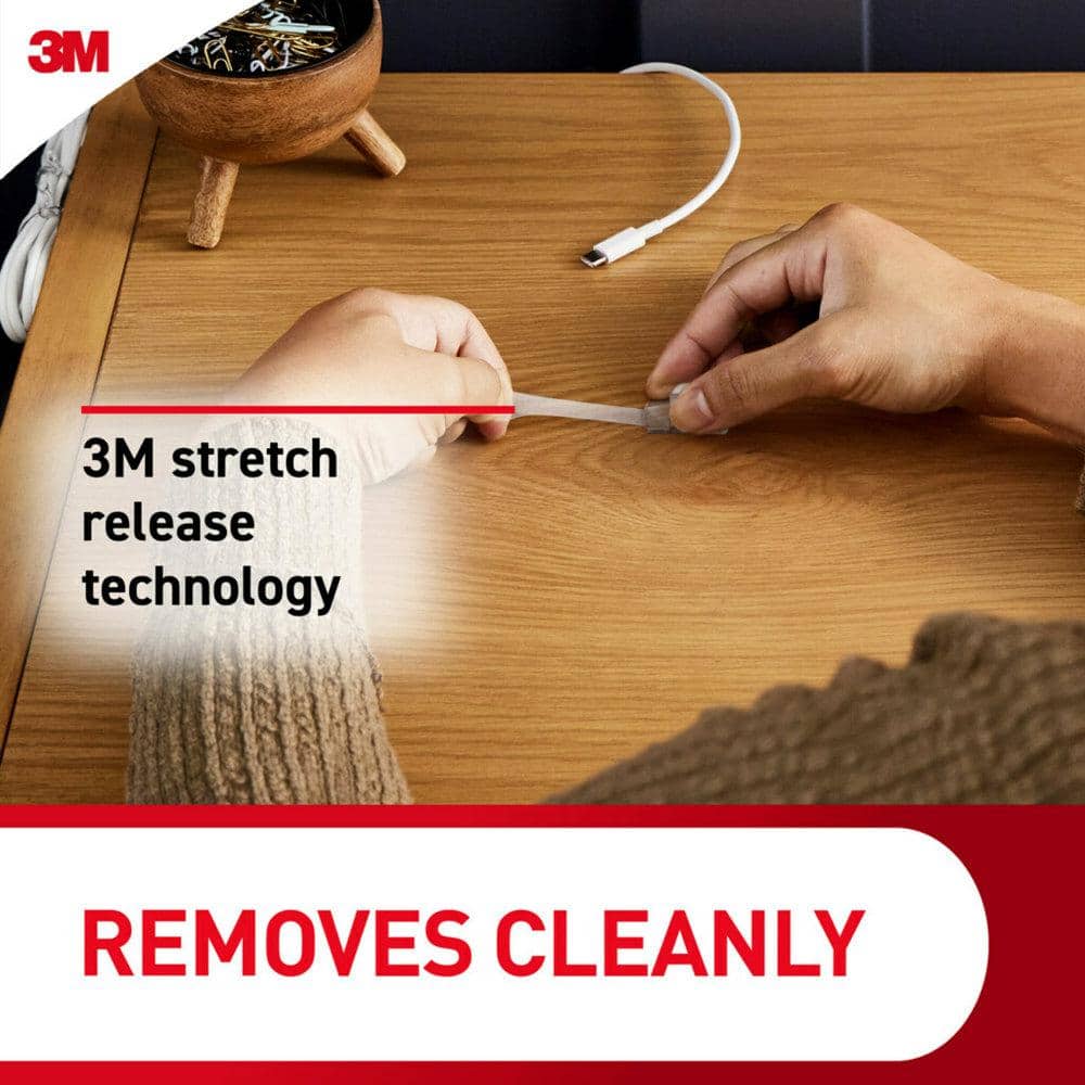 Clear Self-Adhesive Round Cord Clips, 10 Pack