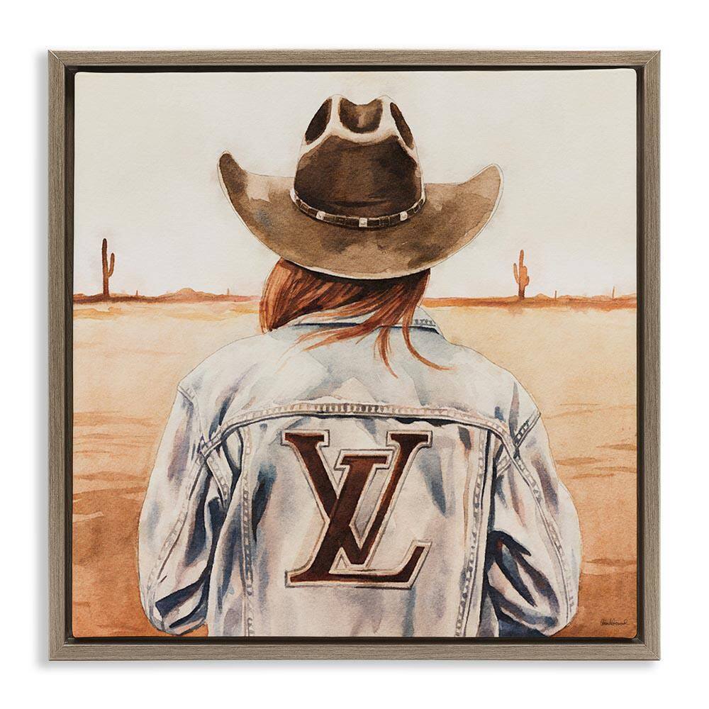 Desert Cowgirl Fashion Brand by Amanda Greenwood Brown Floater Frame People Graphic Art Print 25 in. x 25 in. price history on PriceWatchPro