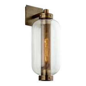 Atwater 1-Light Vintage Brass Outdoor Hardwired Wall Mount Sconce