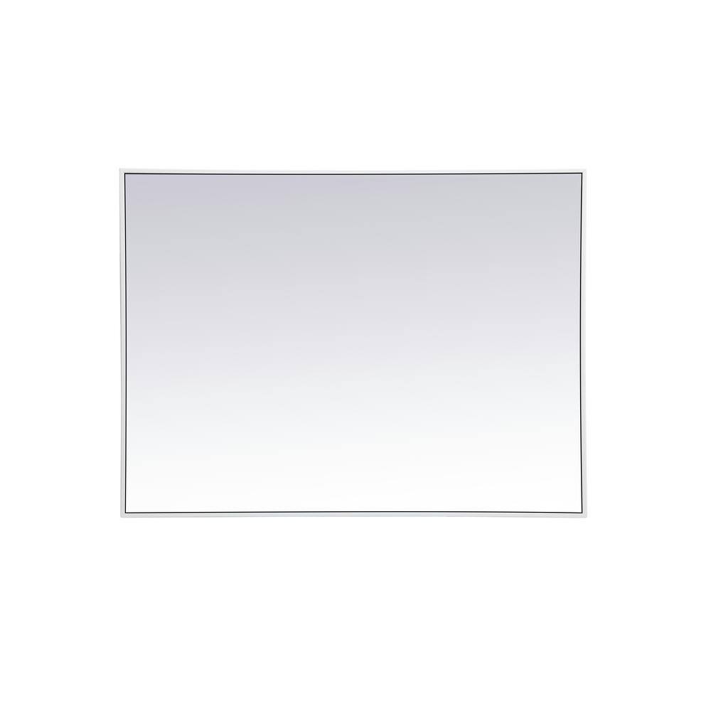 Medium Rectangle White Modern Mirror (40 in. H x 30 in. W)
