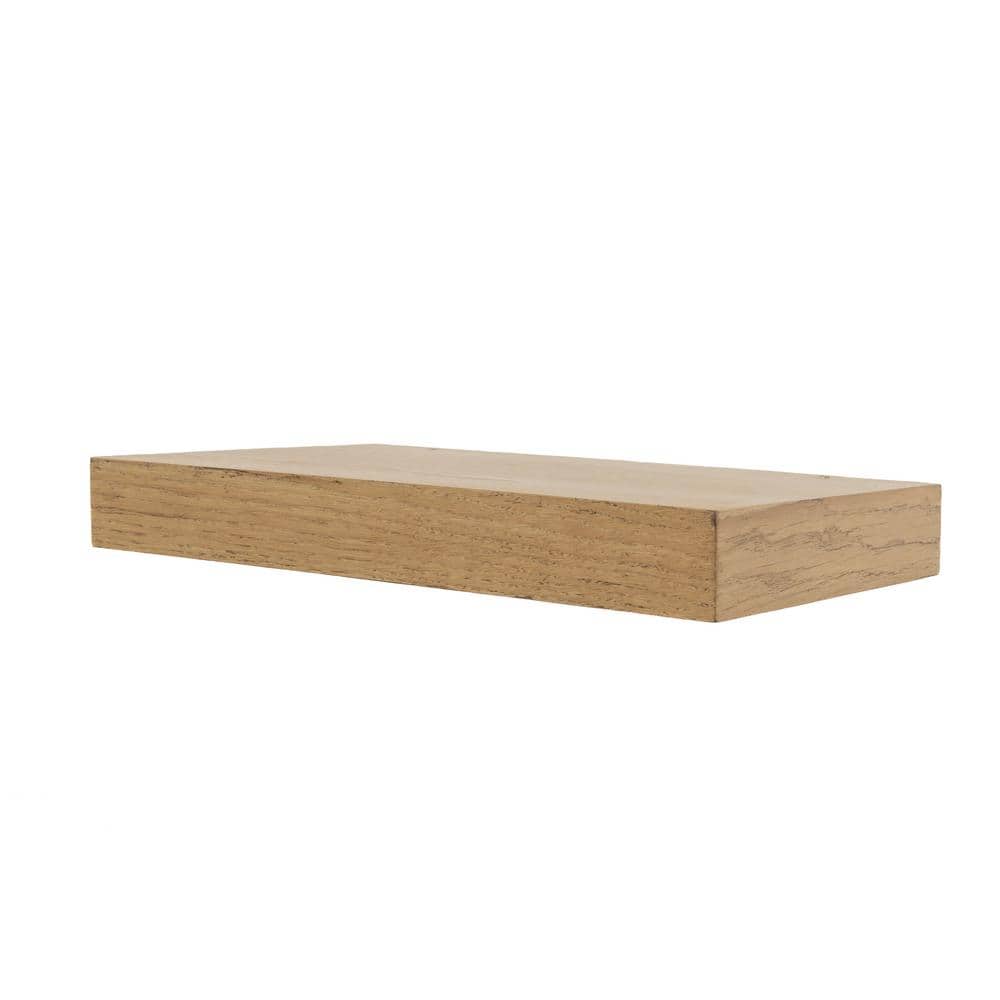 White Oak Floating Wall Shelf for Kitchen and Living Room