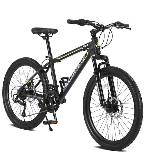 26 in. Green Mountain Bike with 27-Speed and Front Suspension for