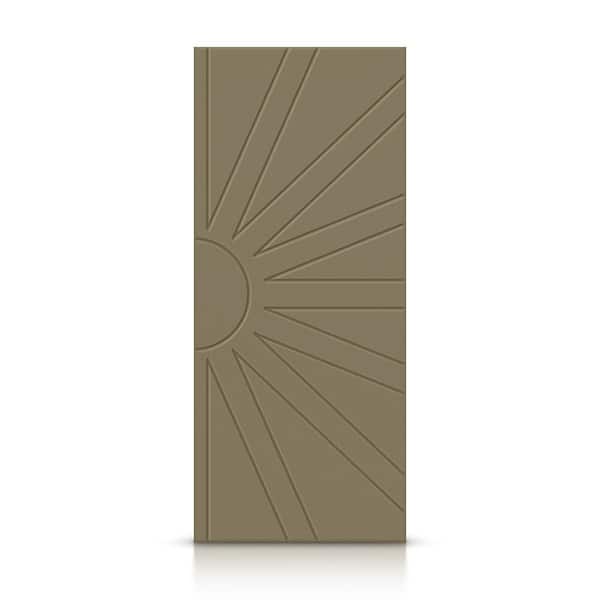 42 in. x 96 in. Hollow Core Olive Green Stained Composite MDF Interior Door Slab