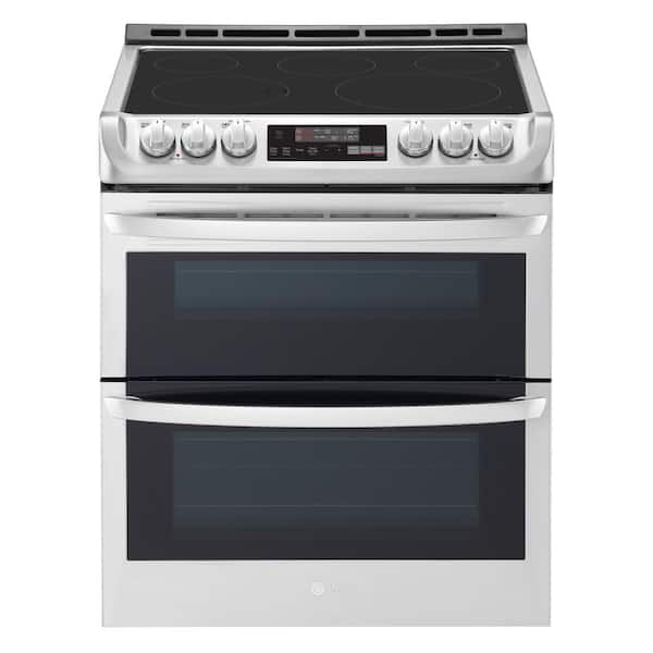 LG 7.3 cu. ft. Smart Double Oven Electric Range, Self-Cleaning, Convection and Wi-Fi Enabled in Stainless Steel