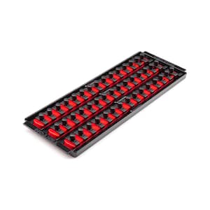 3/8 in. Drive 3-Rail Socket Organizer Set, Red (45-Tool)