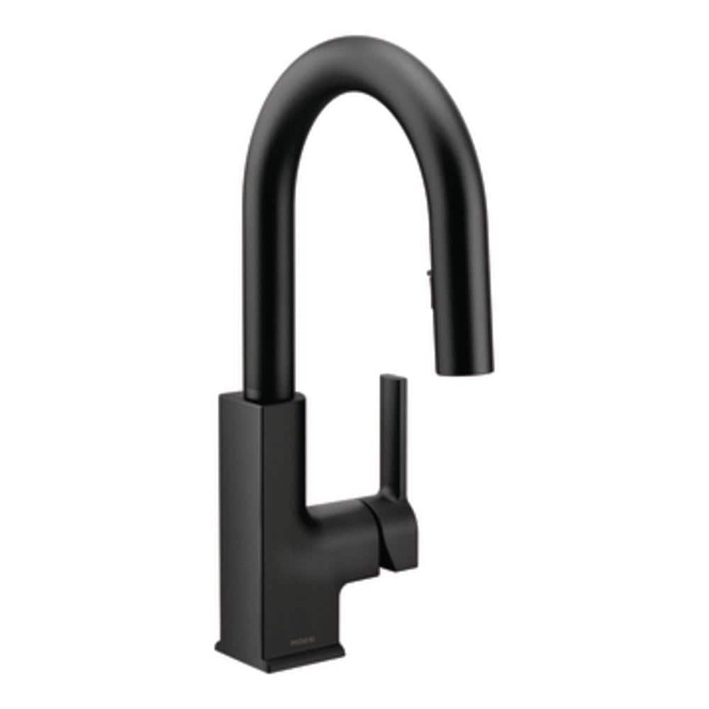 MOEN STO SingleHandle Bar Faucet Featuring Reflex in Matte Black S62308BL The Home Depot
