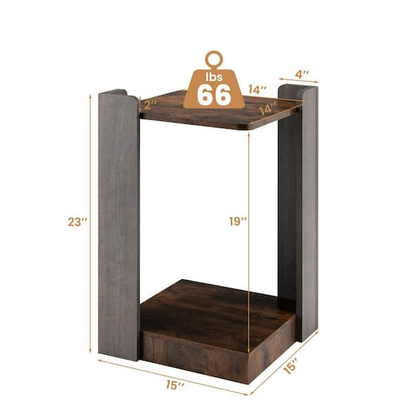 Owings end table with deals 2 shelves