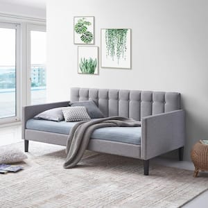 Dana Twin Size Upholstered Gray Daybed