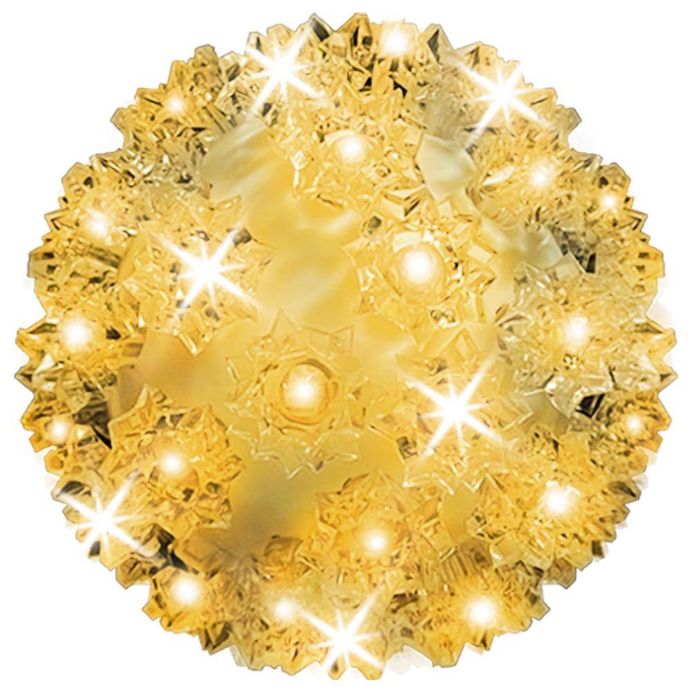 Home Accents Holiday 5.5 in. 50Count Steady Warm White Spheres (4Pack) 24LE21026 The Home Depot