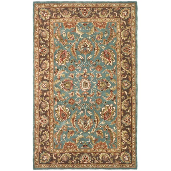 SAFAVIEH Heritage Blue/Brown 4 ft. x 6 ft. Floral Antique Area Rug