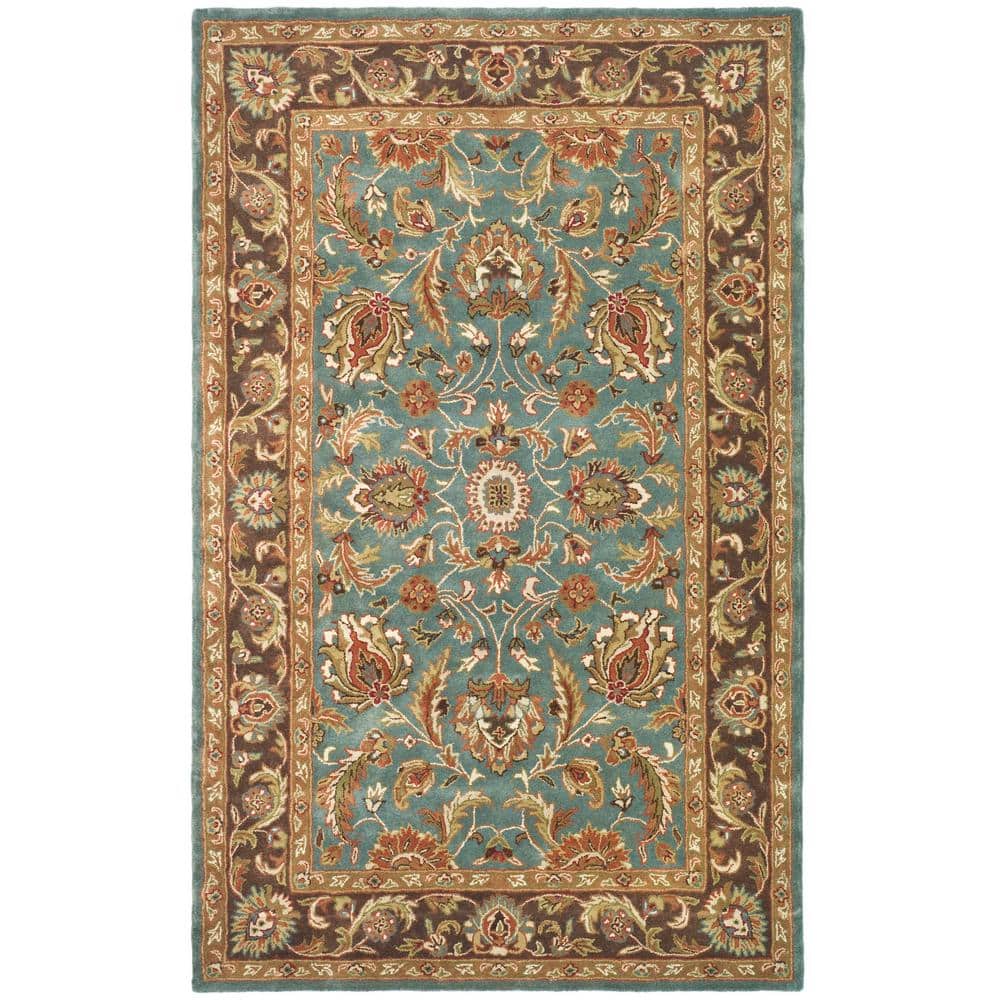 Heritage Blue and Brown Hand-Tufted Wool Area Rug