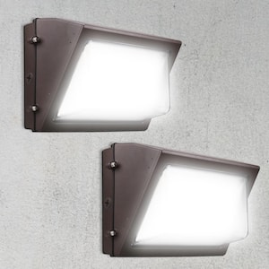 120-Watt Integrated LED Wall Pack Light, 3CCT Up to 18000LM Dusk to Dawn Photocell Sensor IP65 Dimmable UL Listed 2 Pack