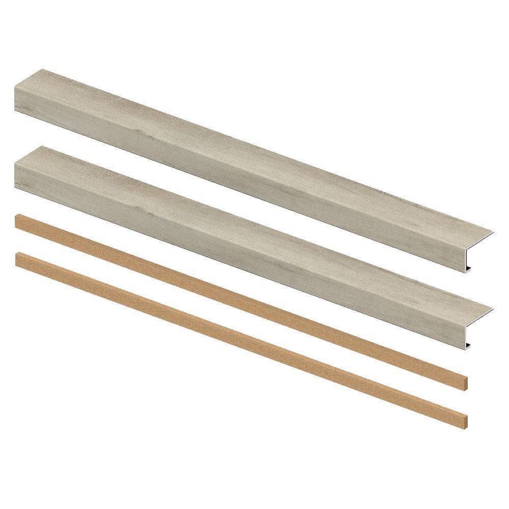 Silvershore Oak 6mm x 46 in. x 4 in. Exact Match Large Square Nose Open Stair Return/Landing Kit (2-Pack) price history on PriceWatchPro