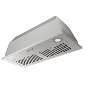 30 in. 343 CFM Built-in Insert Kitchen Vent Ducted/Ductless Convertible Range Hood in Stainless Steel with Carbon Filter