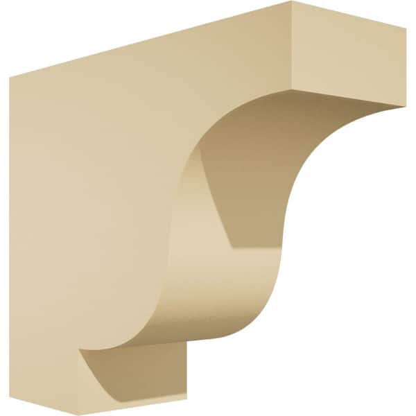 Ekena Millwork Standard Newport 4 in. W x 10 in. H x 12 in. D Signature Urethane Rafter Tail Outlooker