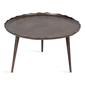 Alessia 25.60 in. Bronze Round Metal Coffee Table