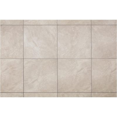 Portland Stone Gray 18 in. x 18 in. Glazed Ceramic Floor and Wall Tile (17.44 sq. ft. / case)