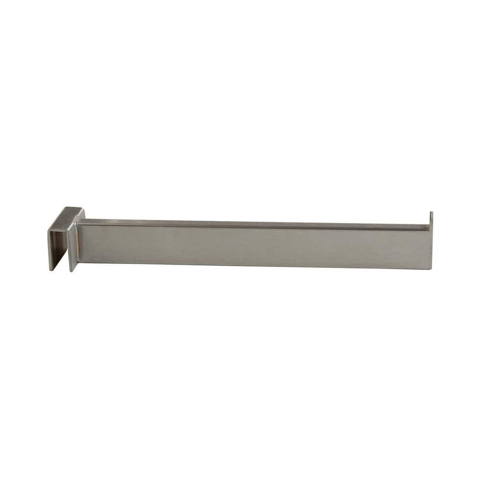 12 in. L Satin Chrome Rectangular Tubing Faceout for Hangrail