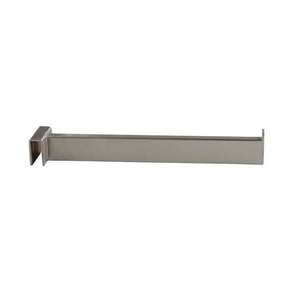 Econoco 12 in. L Satin Chrome Rectangular Tubing Faceout for Hangrail