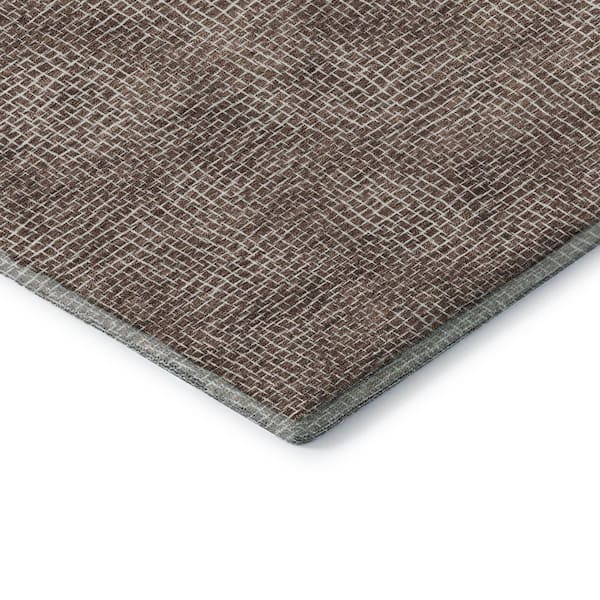 Mayfield Premium Machine Washable Abstract AMF1057 Brown 10 ft. x 14 ft. Area Rug