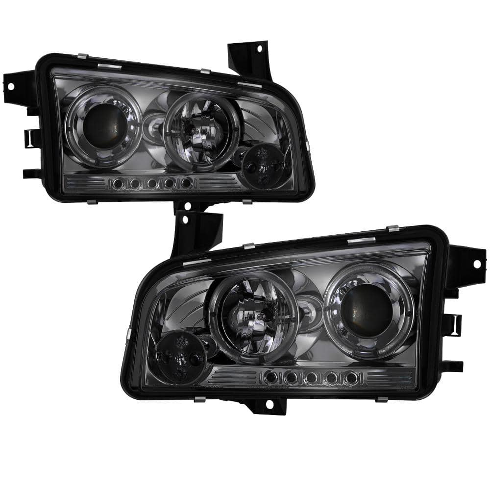 Spyder Auto Dodge Charger 06-10 Projector Headlights - LED Halo