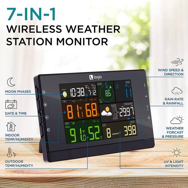 Weather Station WIFI Internet Wunderground Professional 7-in-1