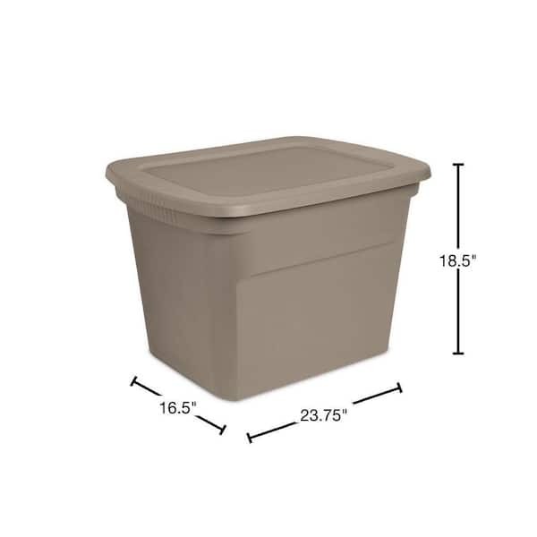 Sterilite 18 Gal. Plastic Stackable Storage Bin Container Box in