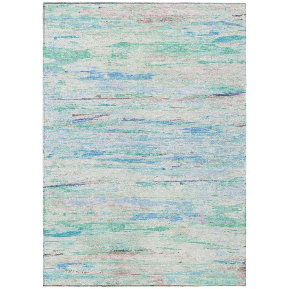 Chantille Machine Washable Indoor/Outdoor Abstract ACN1985 Teal 5 ft. x 7 ft. 6 in. Area Rug price history on PriceWatchPro