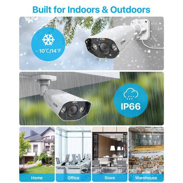 ZOSI 4K 16-Channel 8MP PoE 4TB NVR Security Camera System with 8