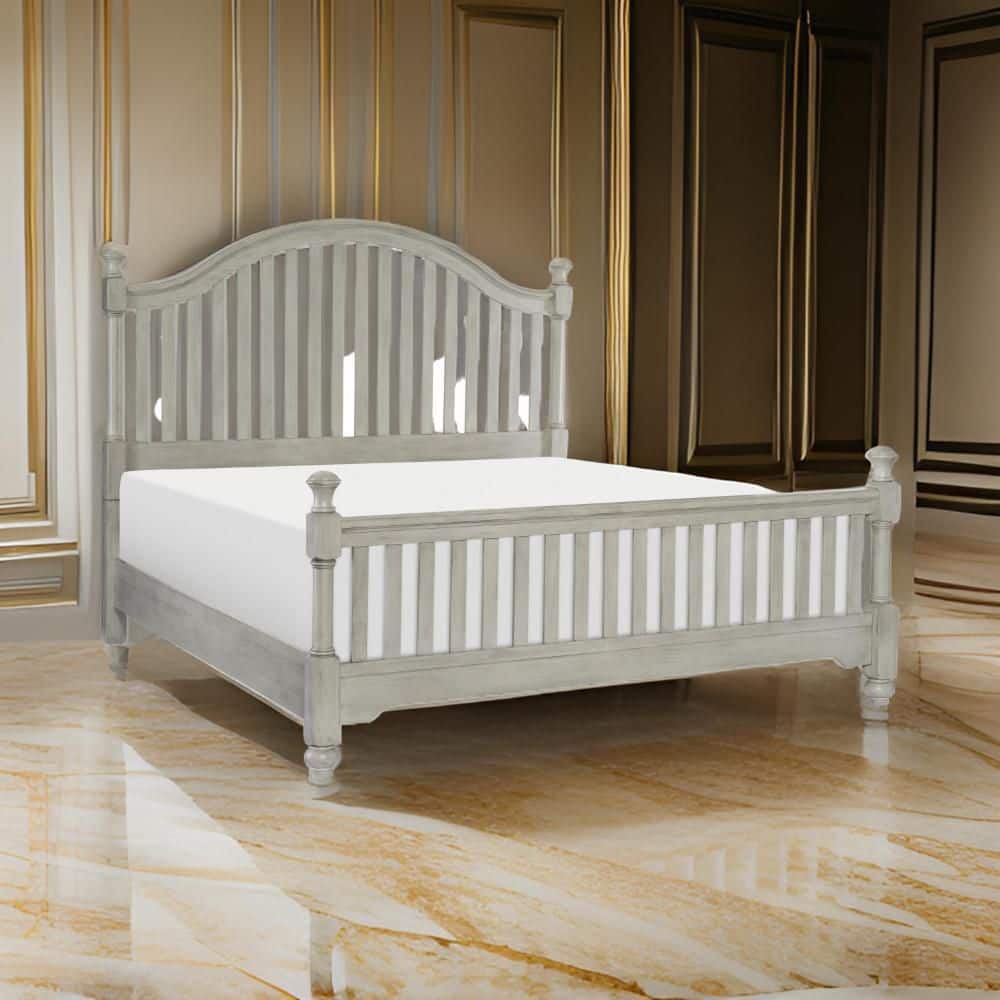 Ugo Gray Wood Frame Queen Size Platform Bed