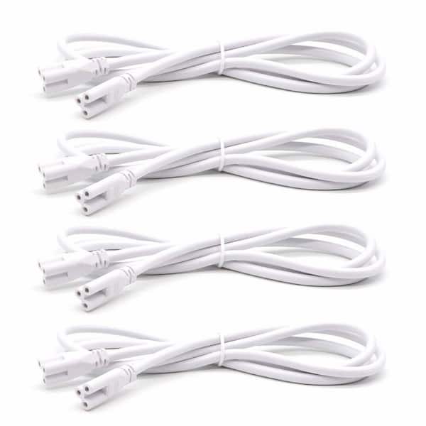 4ft 2.5-Watt T5 T8 LED Tube Light Fixture White Linkable Cords for Shop Garage Under Cabinet Light - 4-Pack