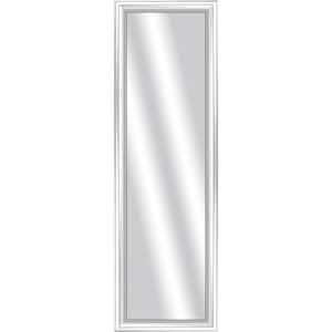 Large Rectangle White Art Deco Mirror (51.875 in. H x 15.875 in. W)