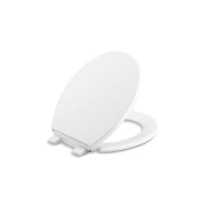 Wellworth Round Grip Tight Bumpers Front Toilet Seat in White