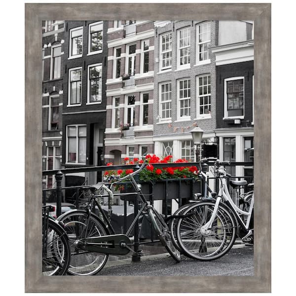 Amanti Art Marred Pewter Wood Picture Frame Opening Size 20 x 24 in.