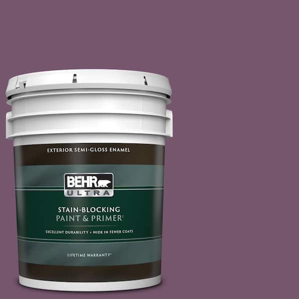 BEHR ULTRA 5 gal. #PMD-87 Exotic Orchid Semi-Gloss Enamel Exterior Paint & Primer