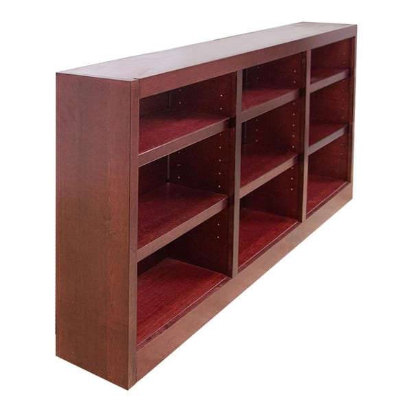 Concepts In Wood 36 in. Cherry Wood 9-shelf Standard Bookcase with