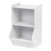 IRIS USA 2-Tier Storage Organizer Shelf with Footboard, White 